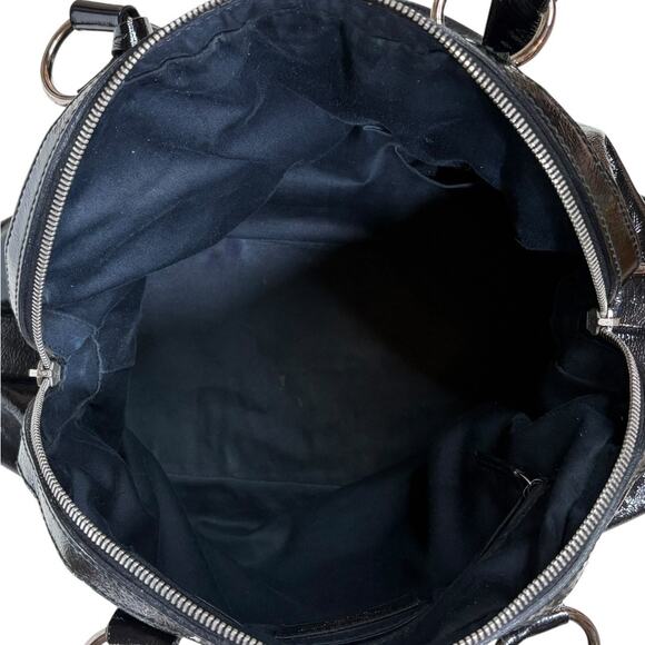Yves Saint Laurent Vintage Black Patent Leather Muse Top Handle Bag - Picture 11 of 12